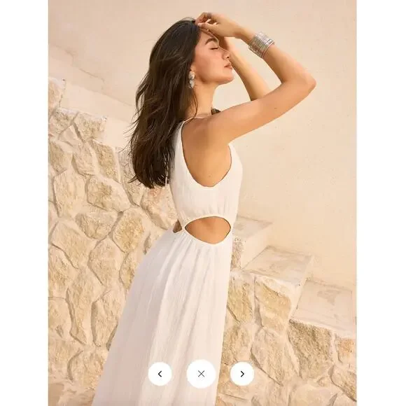 Commense Cut-Out Maxi Dress With Slit Sz S - Picture 4 of 6